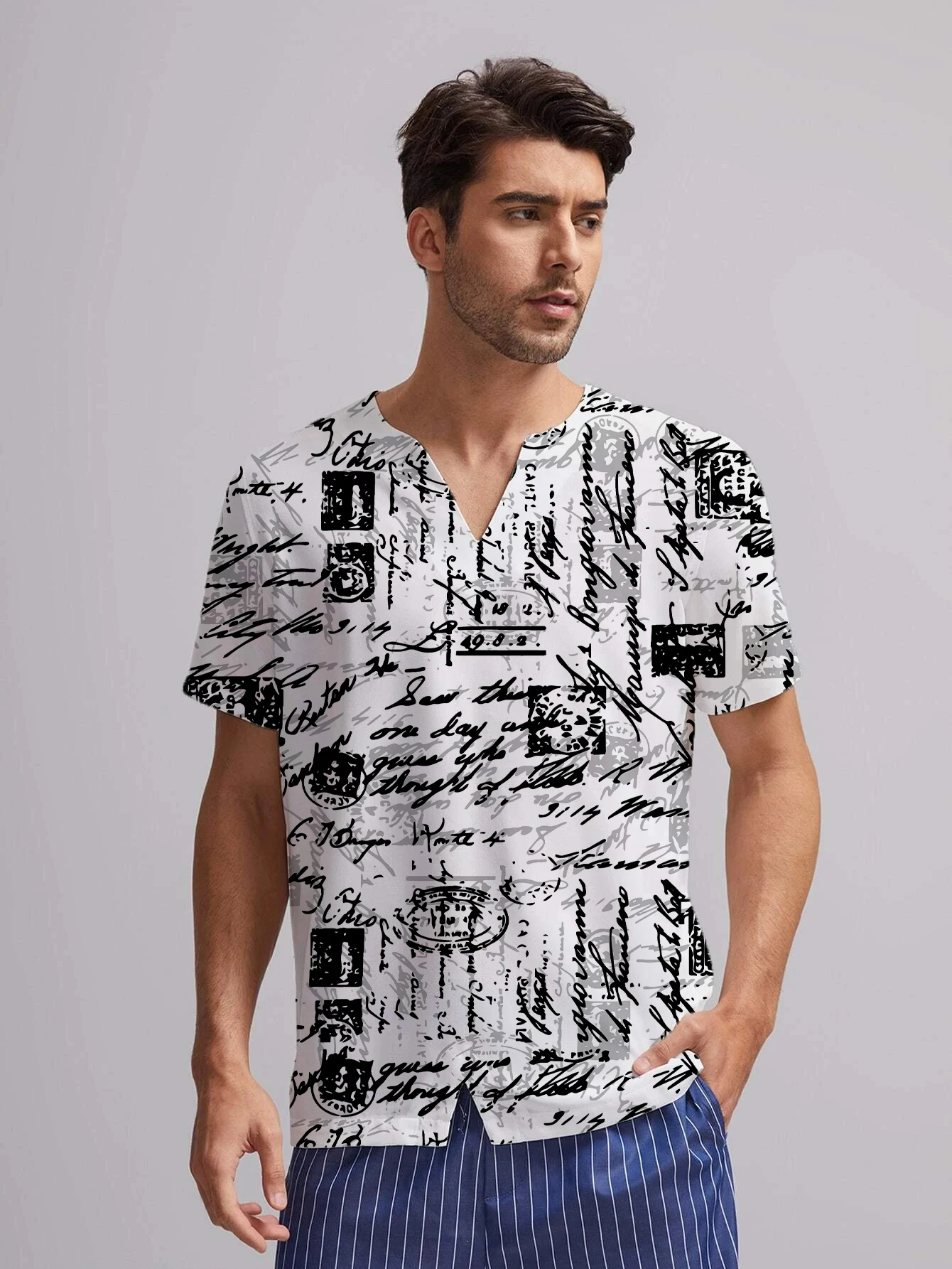 Summer New Style Castrol Retro Short-Sleeved Men's T-shirt 3D Printing Ethnic Alphabet Harajuku Fashion T-Shirt Men's Collar Top
Summer New Style Castrol Retro Short-Sleeved Men's T-shirt 3D Printing Ethnic Alphabet Harajuku Fashion T-Shirt Men's Collar Top