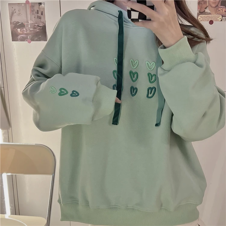 1266 Autumn and winter 2022 new small fresh love embroidery loose thick hooded Sweatshirts women
1266 Autumn and winter 2022 new small fresh love embroidery loose thick hooded Sweatshirts women