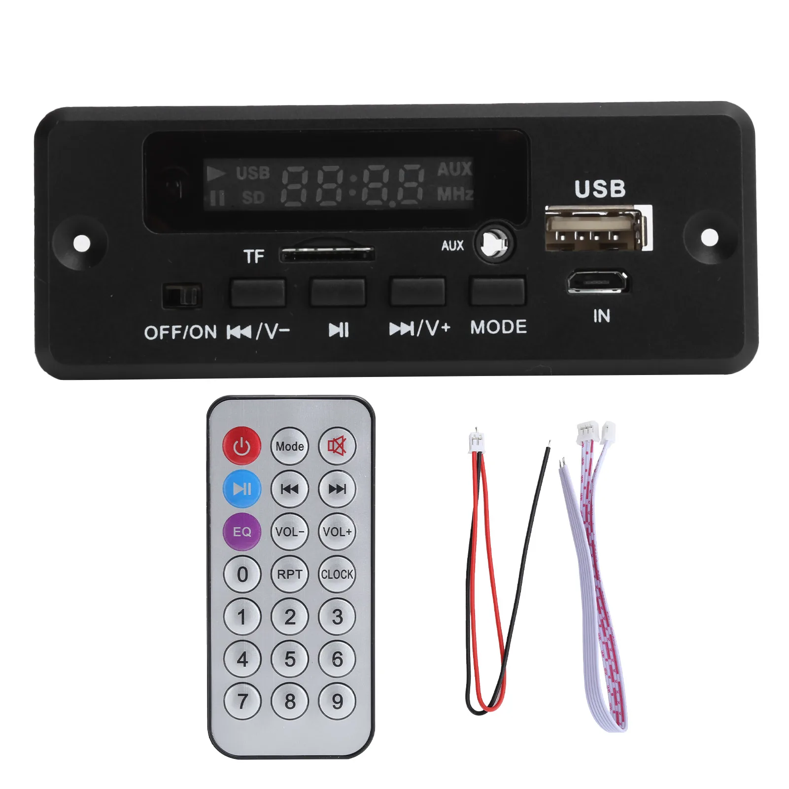 

TF02CAV 12V5V Decoding Board Universal WAV Decoding Module FM MP3 Amplifier Decoder Board