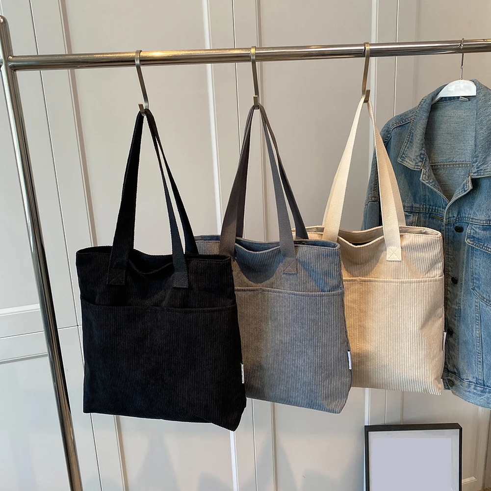 Women Tote Handbag Large Capacity Simple Travel Bag Corduroy Grocery Bag Solid Color Simple Female Girls Handbag
Women Tote Handbag Large Capacity Simple Travel Bag Corduroy Grocery Bag Solid Color Simple Female Girls Handbag