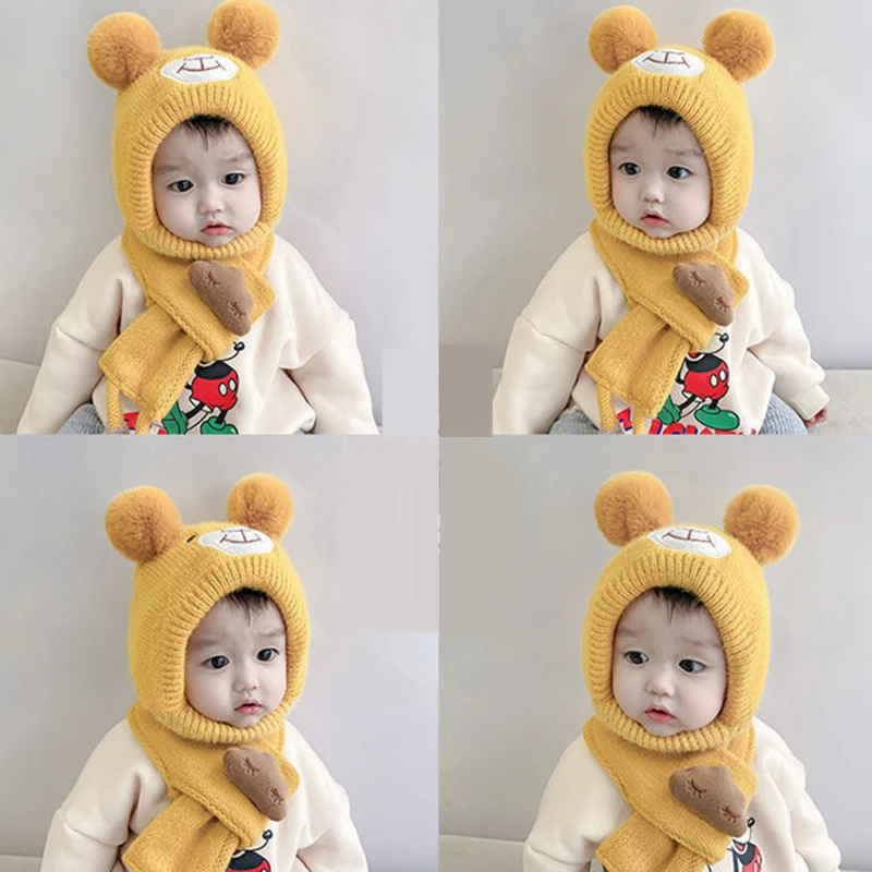 Boys Girls Baby Hat Autumn And Winter Cute Super Cute Baby Children Hat Scarf Plus Velvet Ear Protection Bell Hat Double Ball
Boys Girls Baby Hat Autumn And Winter Cute Super Cute Baby Children Hat Scarf Plus Velvet Ear Protection Bell Hat Double Ball