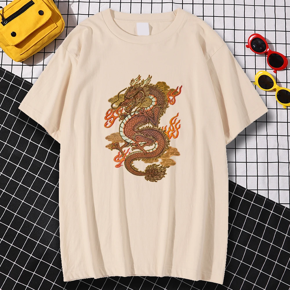 Golden Dragon Printed T-Shirt Mens Creativity All-Match Tee Shirt Fashion Comfortable Tees Shirt Fitted Comfortable T Shirt Men
Golden Dragon Printed T-Shirt Mens Creativity All-Match Tee Shirt Fashion Comfortable Tees Shirt Fitted Comfortable T Shirt Men