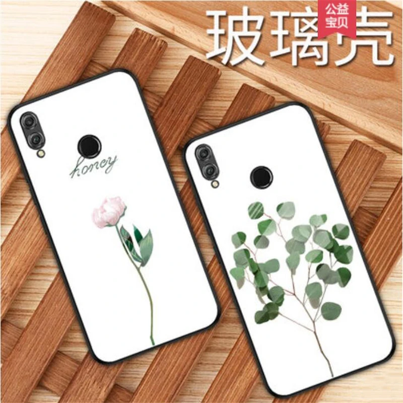 

BONVAN Glass Case For Oppo Realme 5 5S 5i 7i 7 X7 Pro Hard Cover For Oppo Realme Q GT Peony Couqe Capa