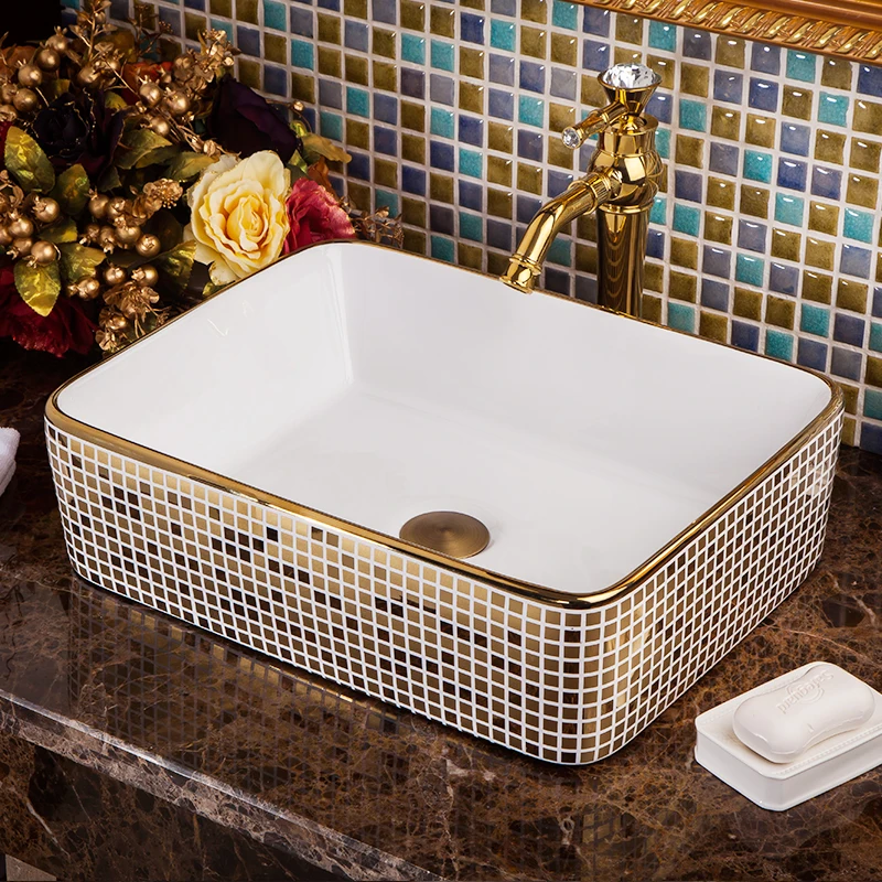 Rectangular Bathroom Cloakroom Ceramic Counter Top Wash Basin Sink Washing basins wash art basin
Rectangular Bathroom Cloakroom Ceramic Counter Top Wash Basin Sink Washing basins wash art basin
