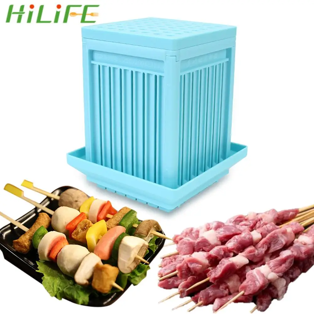 HILIFE Barbecue Stringer Box Machine 49 Holes Kebab Maker Vegetables Beef Pork Meat Barbecue Accessories Skewer Tools
HILIFE Barbecue Stringer Box Machine 49 Holes Kebab Maker Vegetables Beef Pork Meat Barbecue Accessories Skewer Tools