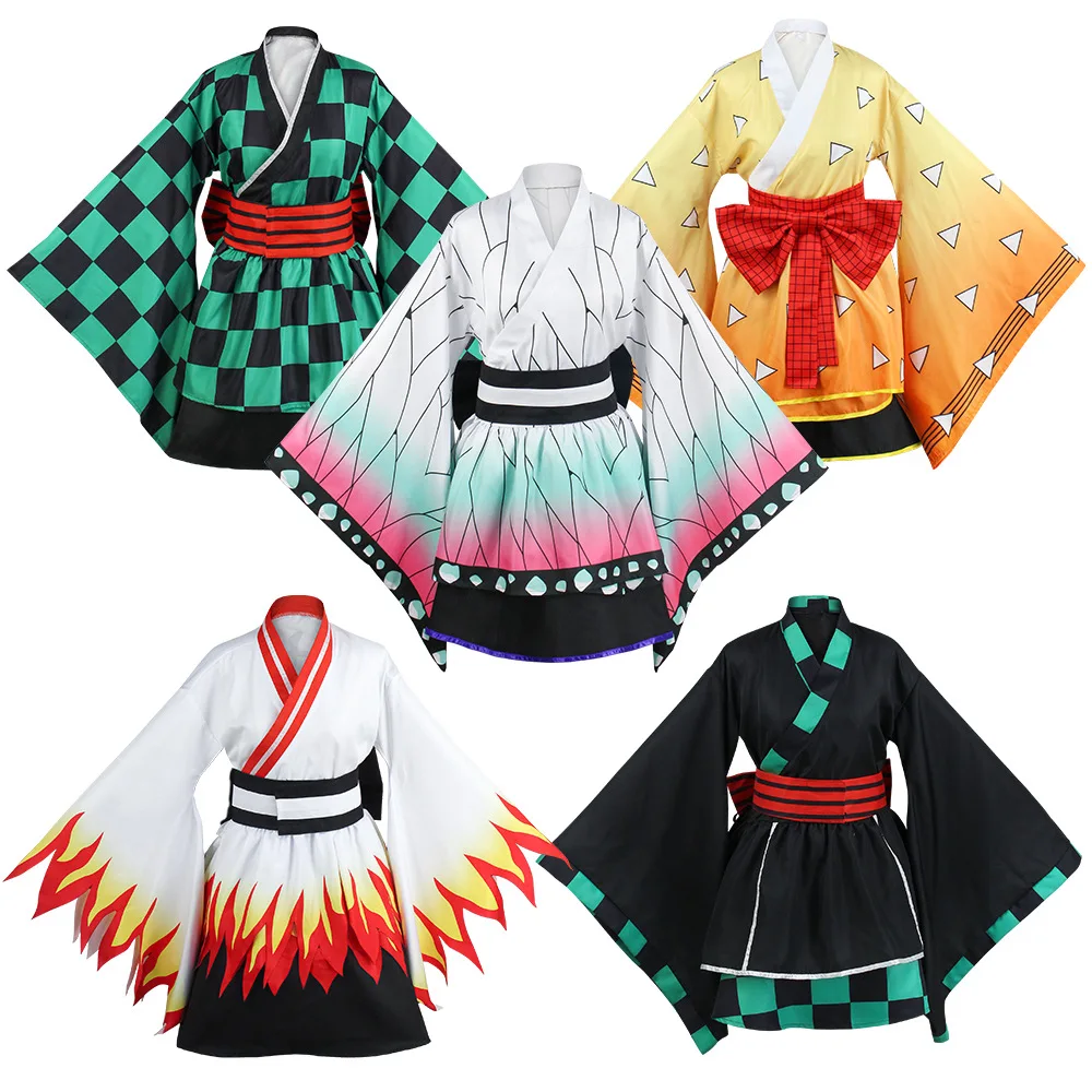 Anime Demon Slayer Kanroji Mitsuri Kochou Shinobu Costume Halloween Kimetsu No Yaiba Cosplay Kimono Maid Dress
Anime Demon Slayer Kanroji Mitsuri Kochou Shinobu Costume Halloween Kimetsu No Yaiba Cosplay Kimono Maid Dress
