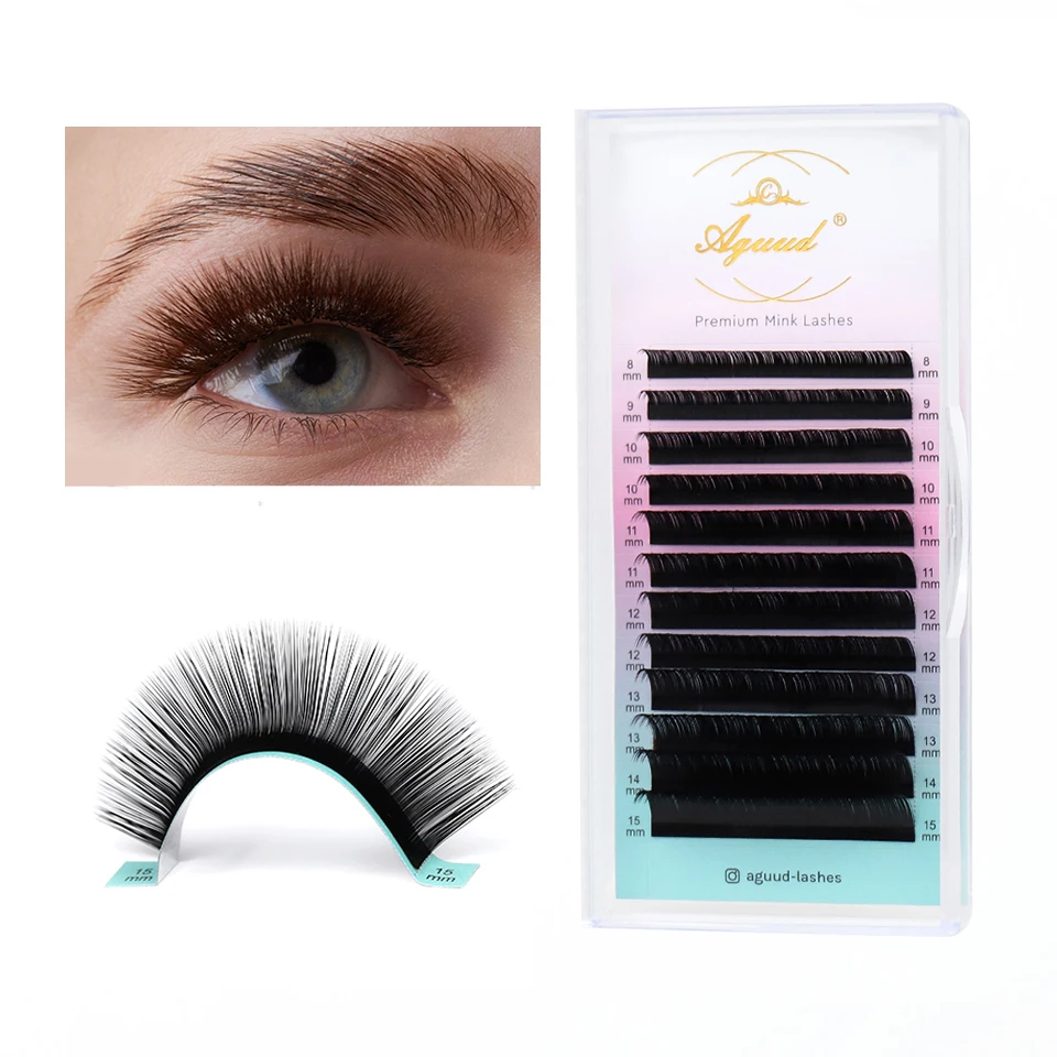 AGUUD L/L+/LC/LD/LU(M) Curl False Eyelash Extensions Mink Black Russian Volume Individual Eyelashes Extension Classic Lashes
AGUUD L/L+/LC/LD/LU(M) Curl False Eyelash Extensions Mink Black Russian Volume Individual Eyelashes Extension Classic Lashes