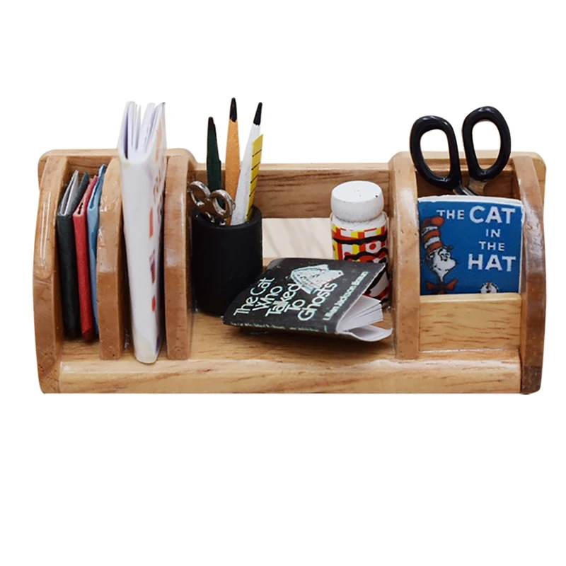 1/12 Scale Mini Wooden Miniature Dollhouse Stationery Book Rack Dollhouse Furniture DollHouse Accessories
1/12 Scale Mini Wooden Miniature Dollhouse Stationery Book Rack Dollhouse Furniture DollHouse Accessories