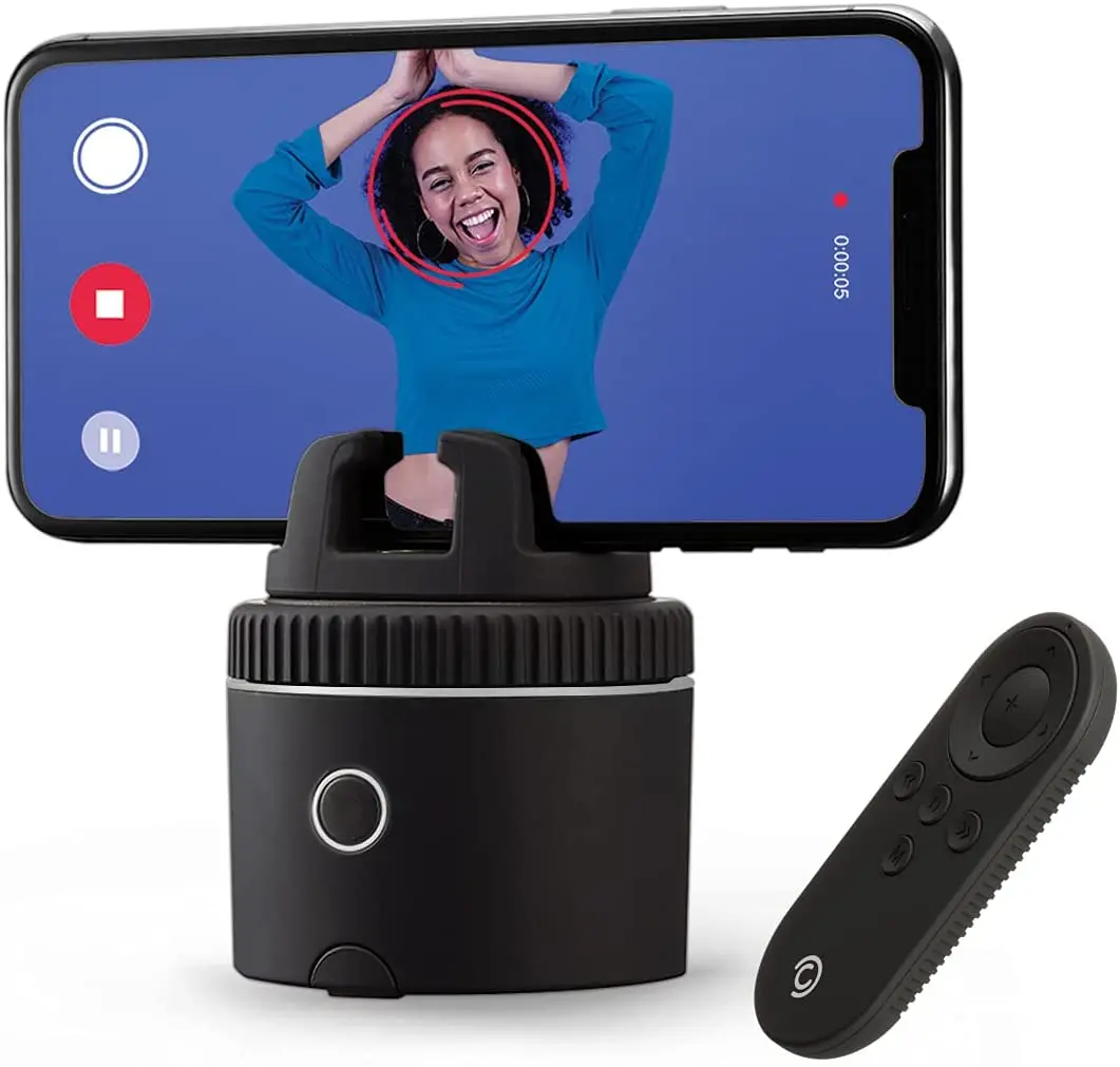 Pivo Pod Silver with Remote - Fast Auto Tracking Phone Holder Powered by AI - 360 Rotation Camera Stand - Active Lifestyle
Pivo Pod Silver with Remote - Fast Auto Tracking Phone Holder Powered by AI - 360 Rotation Camera Stand - Active Lifestyle