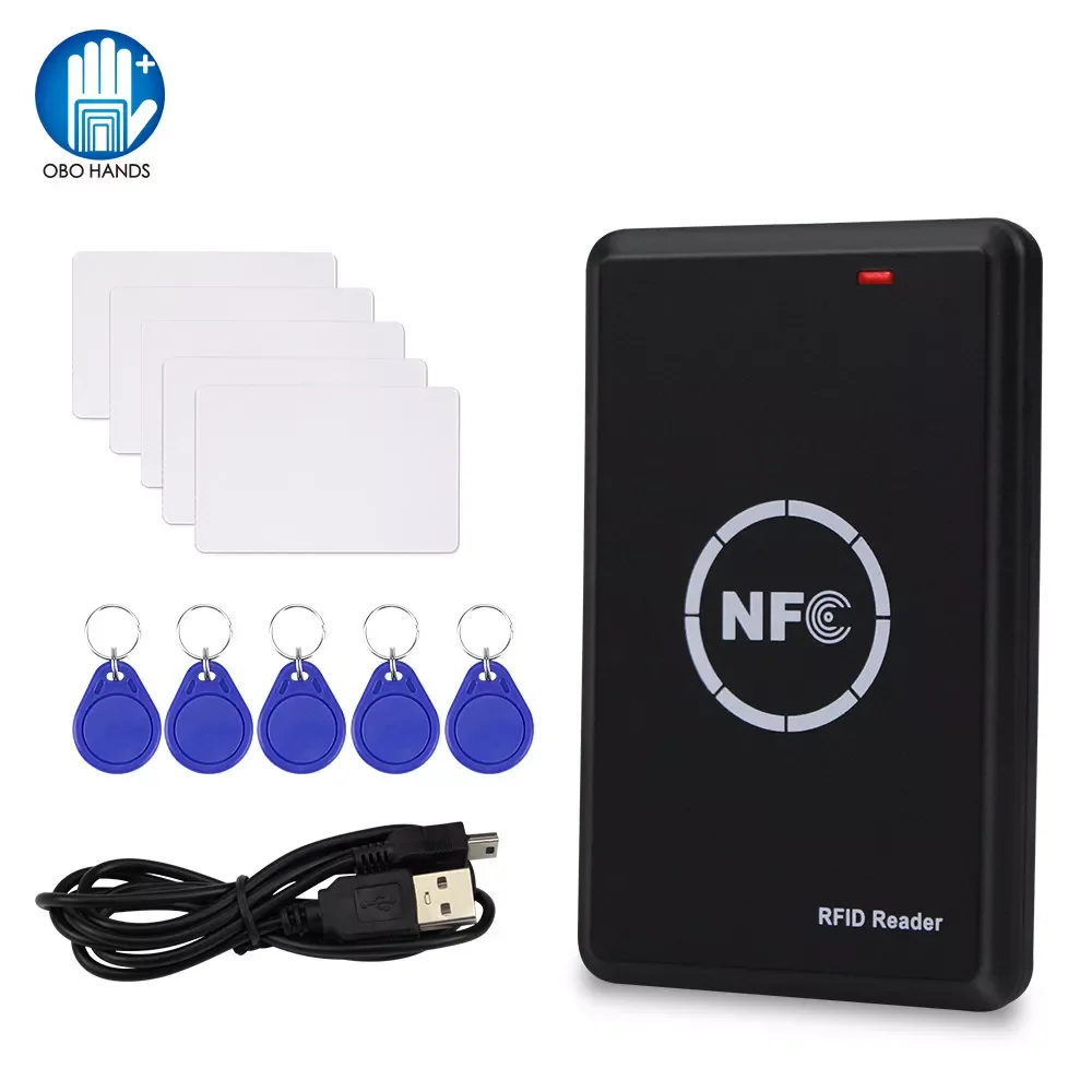 RFID Copier Duplicator 125KHz Key fob NFC Smart Card Reader Writer 13.56MHz Encrypted Programmer USB UID T5577 EM4305 Cards Tags
RFID Copier Duplicator 125KHz Key fob NFC Smart Card Reader Writer 13.56MHz Encrypted Programmer USB UID T5577 EM4305 Cards Tags
