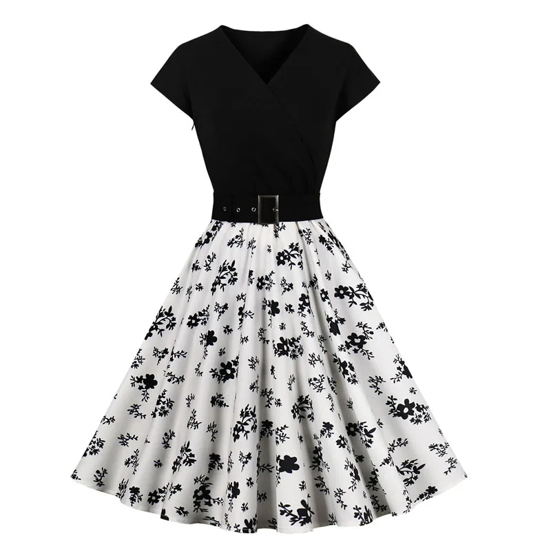 Women 2023 Summer Fashion Short Sleeve V Neck Flower Floral Printed Rockabilly pin up Vintage retro Midi dress elegant vestido
Women 2023 Summer Fashion Short Sleeve V Neck Flower Floral Printed Rockabilly pin up Vintage retro Midi dress elegant vestido