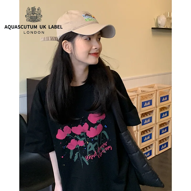 Aquascutum Black short sleeve t-shirt women 2022 new Korean version loose design sense niche splash ink print crew neck T-shirt
Aquascutum Black short sleeve t-shirt women 2022 new Korean version loose design sense niche splash ink print crew neck T-shirt