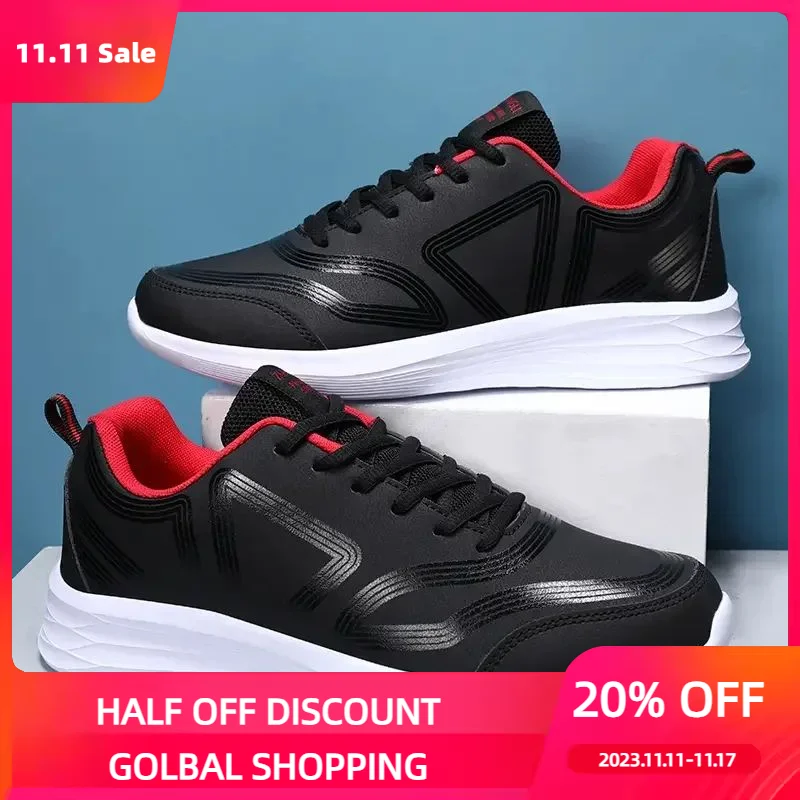 Leather Lace On Casual Sneakers Sport Non-Slip Sneakers Fashion Walking Shoes Male Comfortable Sport Running Jogging Shoes
Leather Lace On Casual Sneakers Sport Non-Slip Sneakers Fashion Walking Shoes Male Comfortable Sport Running Jogging Shoes