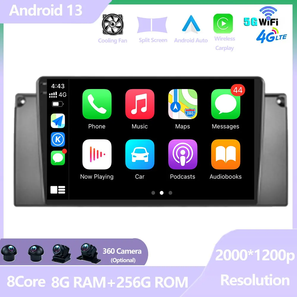 For BMW E39 1995 - 2003 Android 13 Auto Radio Car Multimedia Video Player Navigation GPS WIFI BT Wireless Carplay DVD Stereo FM
For BMW E39 1995 - 2003 Android 13 Auto Radio Car Multimedia Video Player Navigation GPS WIFI BT Wireless Carplay DVD Stereo FM