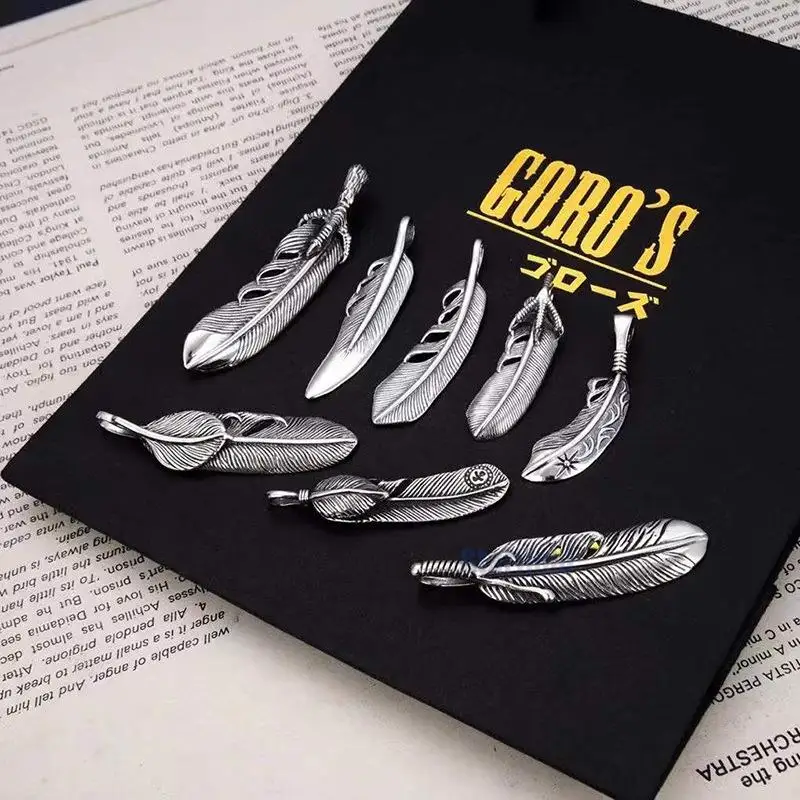 Wholesale S925 pure silver ancient ways personality feathers fall fashion jewelry pendant necklace with men women 
Wholesale S925 pure silver ancient ways personality feathers fall fashion jewelry pendant necklace with men women