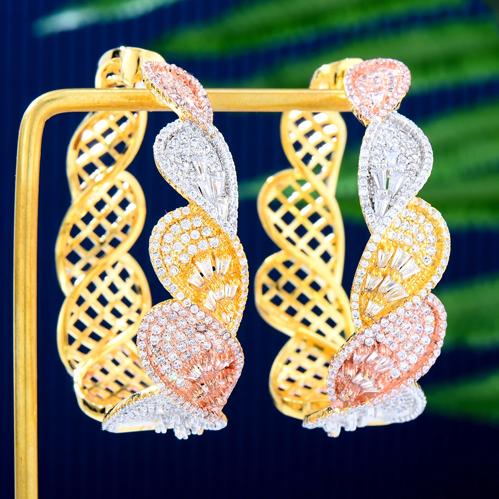 Blachette High Quality Luxury Trendy Thick Circle Hoop Earrings for Noble Women Bridal Wedding Party Show Boucle d'Oreille Femme
Blachette High Quality Luxury Trendy Thick Circle Hoop Earrings for Noble Women Bridal Wedding Party Show Boucle d'Oreille Femme