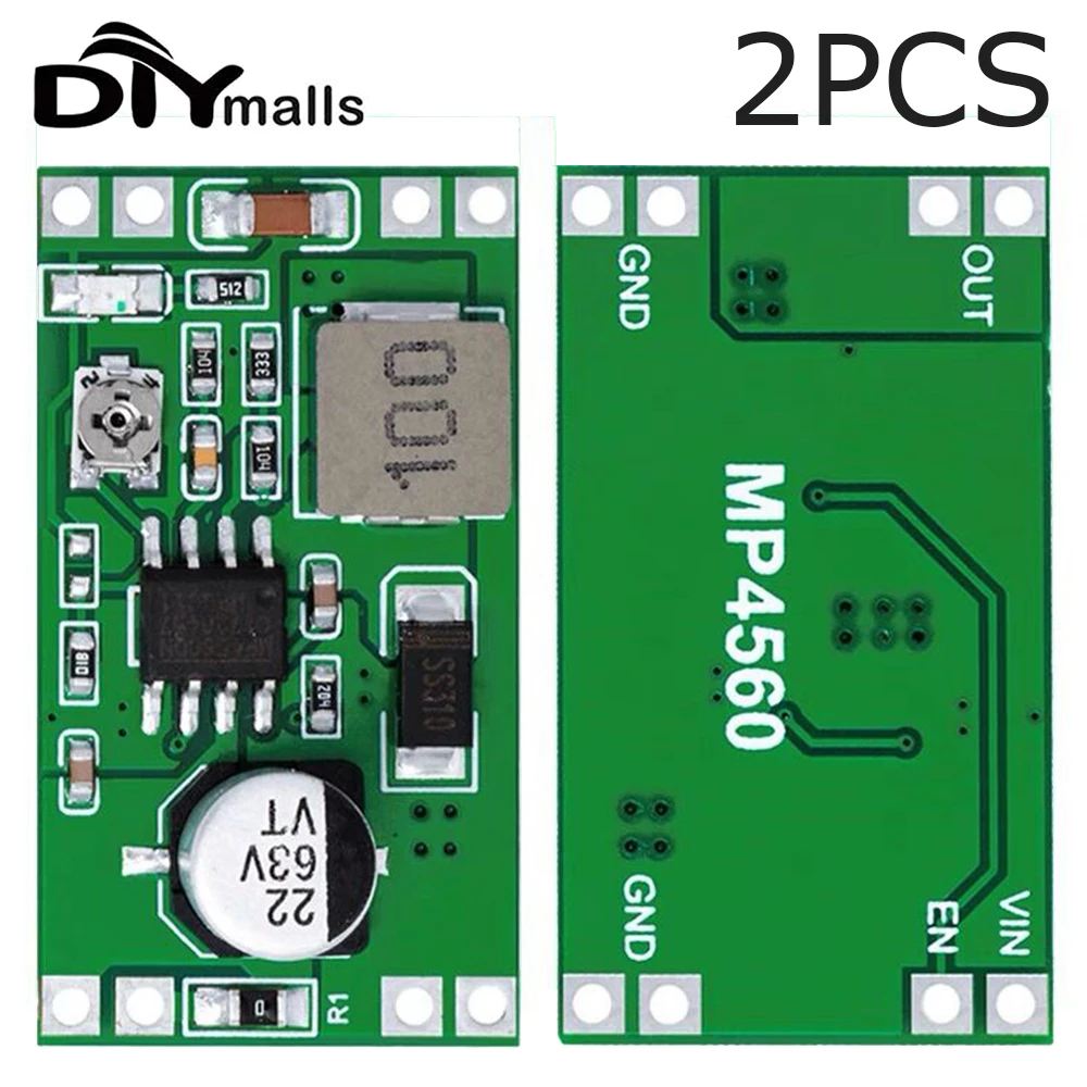 2PCS 2A DC-DC MP4560 Step-down Stabilized Voltage Supply Module Buck Regulator Adjustable DC 6-55V to 3.3/5/9/12V
2PCS 2A DC-DC MP4560 Step-down Stabilized Voltage Supply Module Buck Regulator Adjustable DC 6-55V to 3.3/5/9/12V