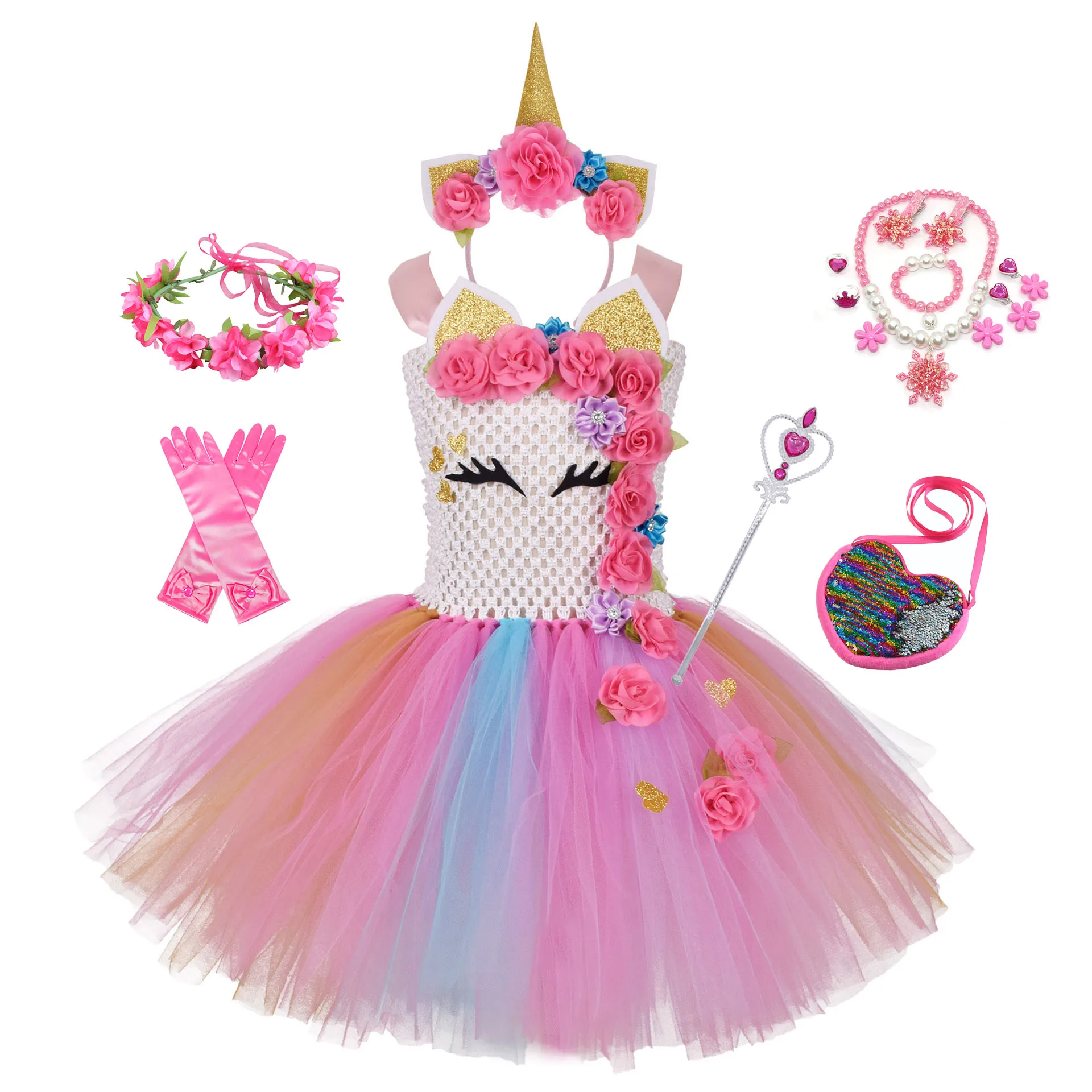 Unicorn Girls Tutu Dress Children Princess Birthday Party Dresses for Girls Halloween Cosplay Costume Kids Flowers Dresses 2-12Y
Unicorn Girls Tutu Dress Children Princess Birthday Party Dresses for Girls Halloween Cosplay Costume Kids Flowers Dresses 2-12Y