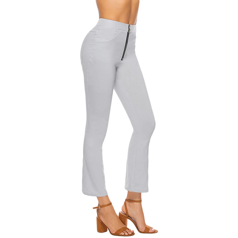 New Style Fashion Women Solid Fitness Leggings Ankle Length Stretch High Waist Zipper Leggings Flare Pants Elastic Waist Skinny
New Style Fashion Women Solid Fitness Leggings Ankle Length Stretch High Waist Zipper Leggings Flare Pants Elastic Waist Skinny