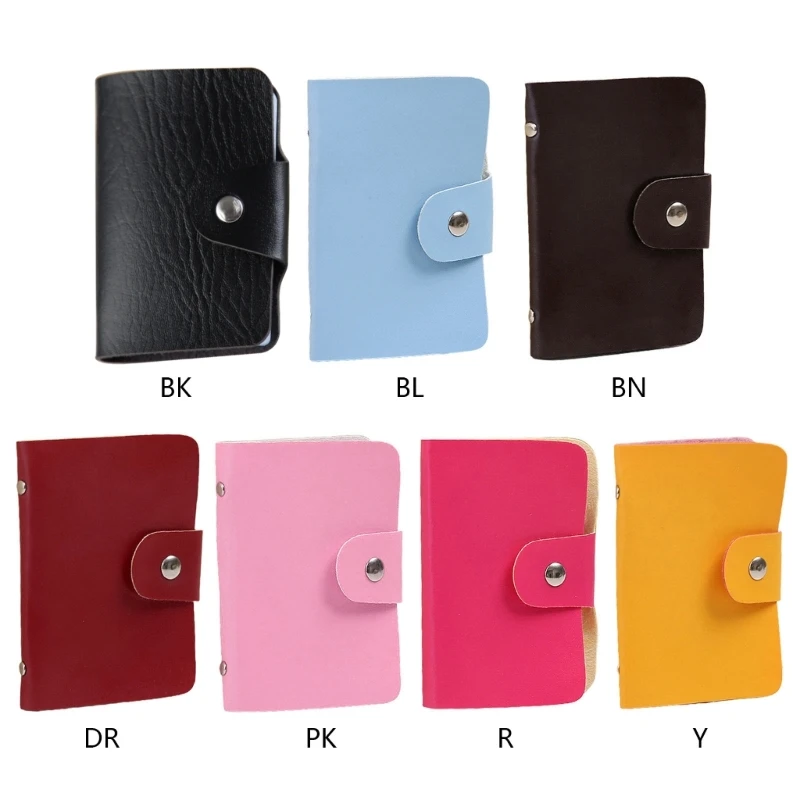 

Card Storage Bag Art Stamping Plate for Case with 24 Rectangle Slots PU Leather Credit Cards Ho