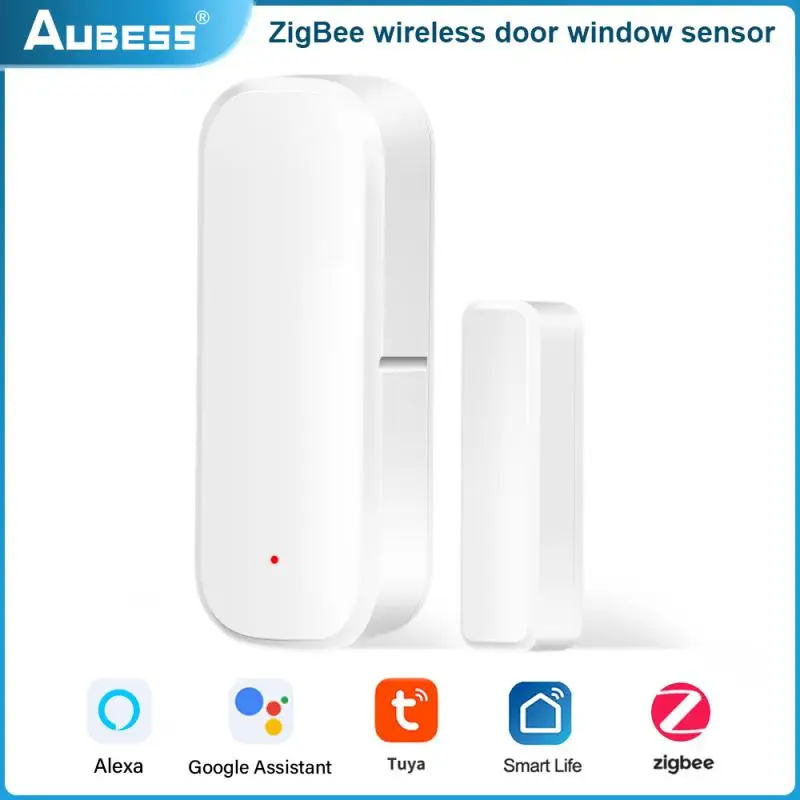 

Tuya Smart ZigBee Door Window Contact Sensor Smart Home Wireless Door Detectors Open/Close Real-time Monitoring APP Remote Alarm