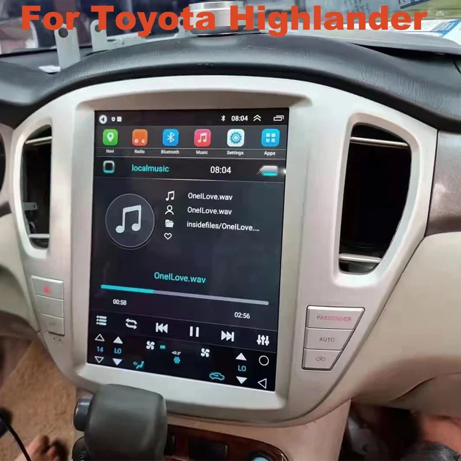 Car Multimedio Player For Toyota Highlander Kluger 2001-2007 Android Radio Tesla Screen GPS Navigation Head Unit Carplay 4G
Car Multimedio Player For Toyota Highlander Kluger 2001-2007 Android Radio Tesla Screen GPS Navigation Head Unit Carplay 4G
