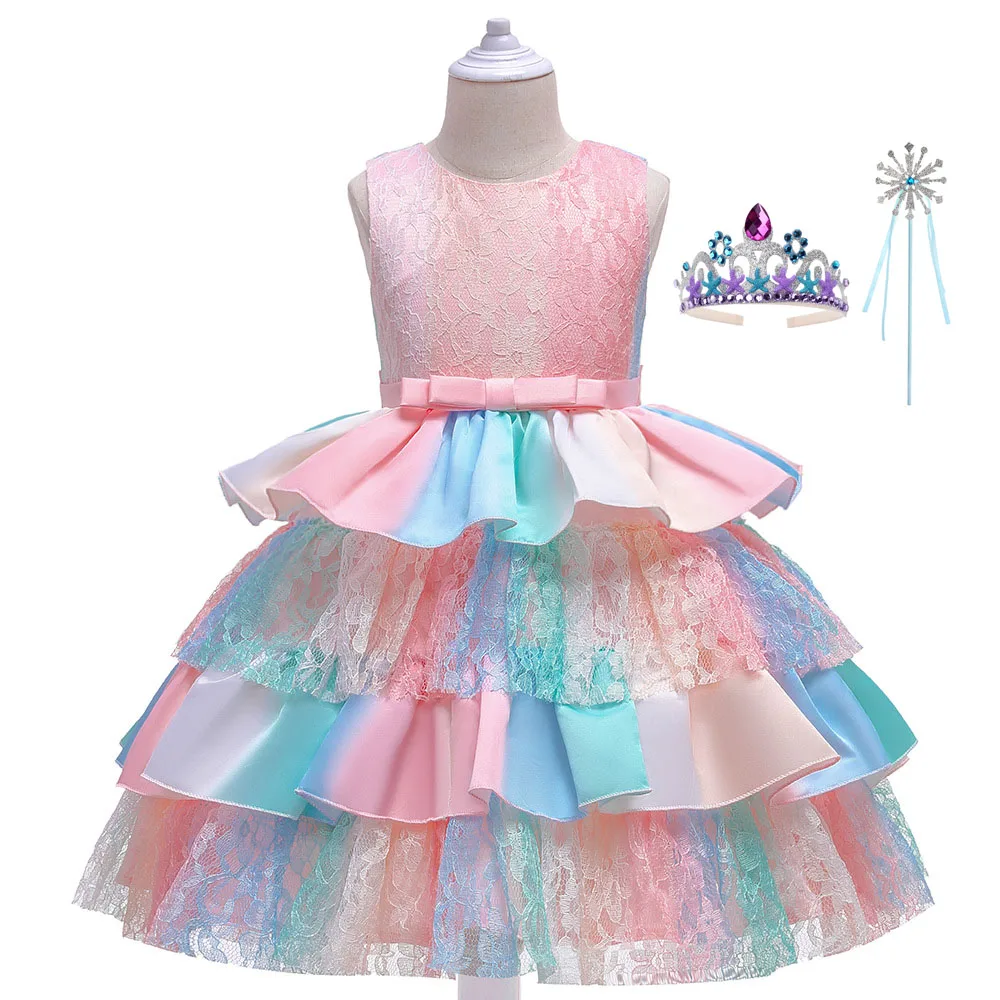 Flower Girls Rainbow Cake Dress Bridesmaid Wedding Pageant Party Princess Communion Floral Boho Vintage Lace Dance Gown Clothing
Flower Girls Rainbow Cake Dress Bridesmaid Wedding Pageant Party Princess Communion Floral Boho Vintage Lace Dance Gown Clothing