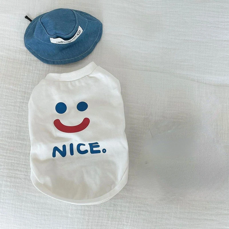 Dog Pet Clothing Smiling Face Vest for Dogs Clothes Cat Small Smile Print Nice Cute Spring Summer White Yorkshire Accessories 
Dog Pet Clothing Smiling Face Vest for Dogs Clothes Cat Small Smile Print Nice Cute Spring Summer White Yorkshire Accessories