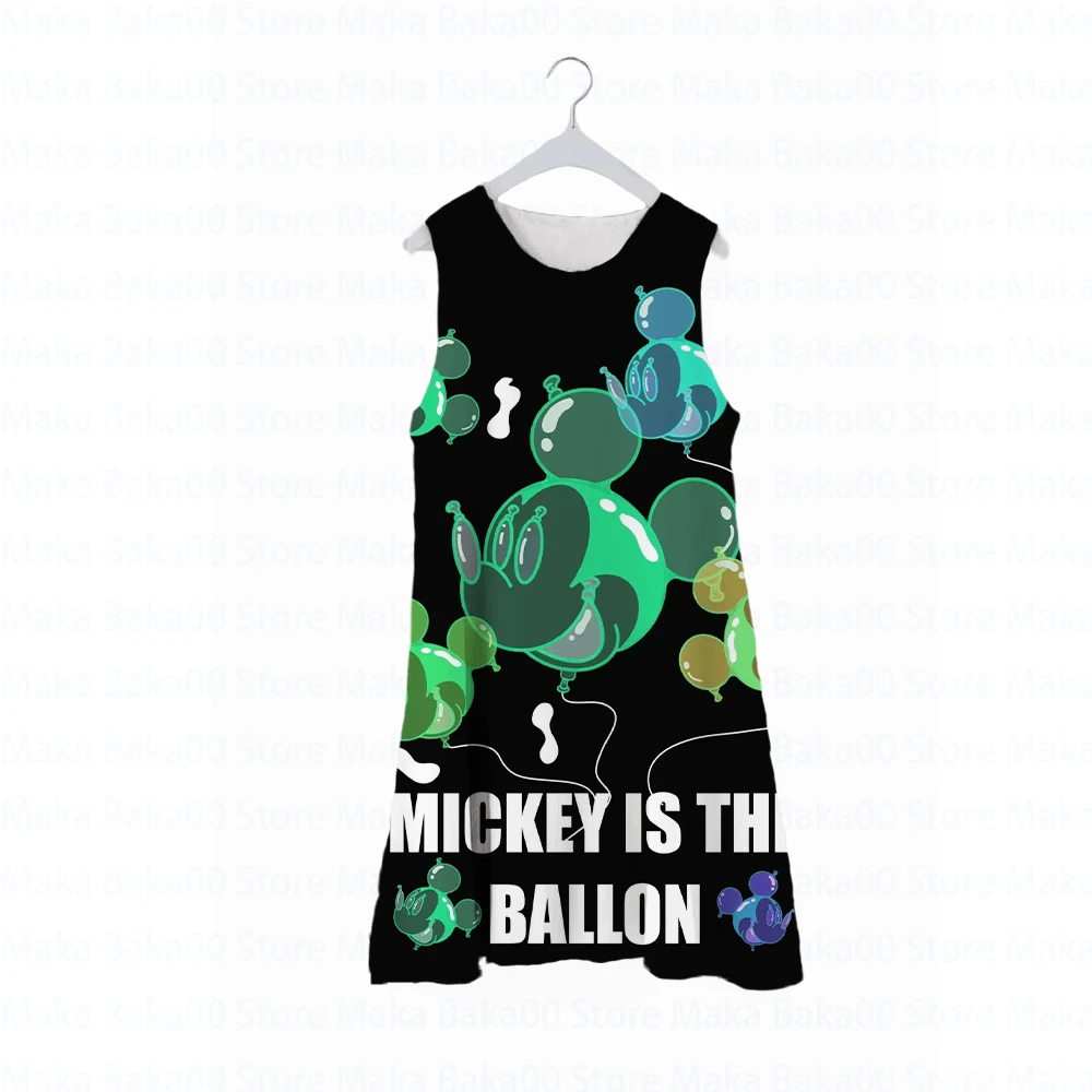 Summer New Disney Mickey and Minnie Print Princess Dress Round Neck Sleeveless Cute Cartoon Casual Clothing Girls Dress
Summer New Disney Mickey and Minnie Print Princess Dress Round Neck Sleeveless Cute Cartoon Casual Clothing Girls Dress