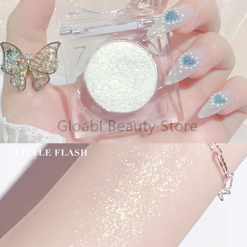 

Monochrome Eyeshadow Palette Glitter Highlight Makeup Pearlescent Brightening Eye Shadow Easy-to-apply Long-lasting Waterproof