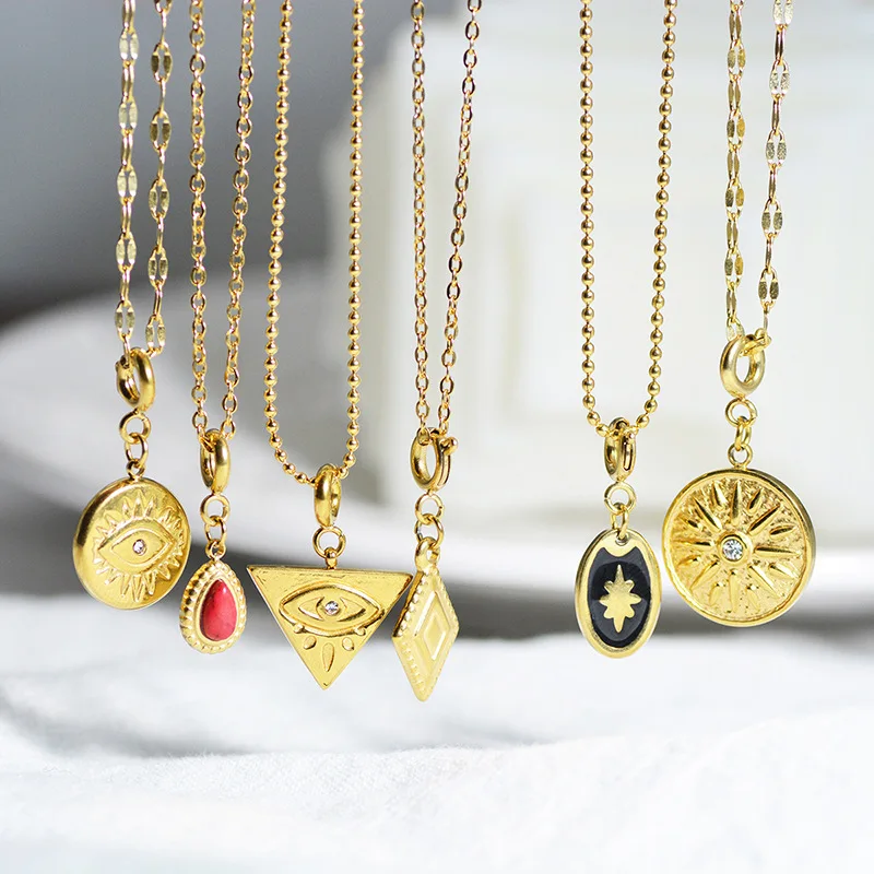 Diy Pendant Necklace For Women Multi Shape Gemstone Turquoise With Chain Stainless Steel Retro Style
Diy Pendant Necklace For Women Multi Shape Gemstone Turquoise With Chain Stainless Steel Retro Style