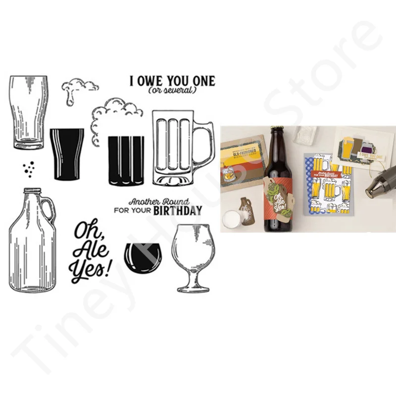 Beer Bottle Metal Cutting Die and Clear Stamps For Scrapbooking Paper Card Handmade Decoration Album Craft DIY 2022 New Arrival
Beer Bottle Metal Cutting Die and Clear Stamps For Scrapbooking Paper Card Handmade Decoration Album Craft DIY 2022 New Arrival
