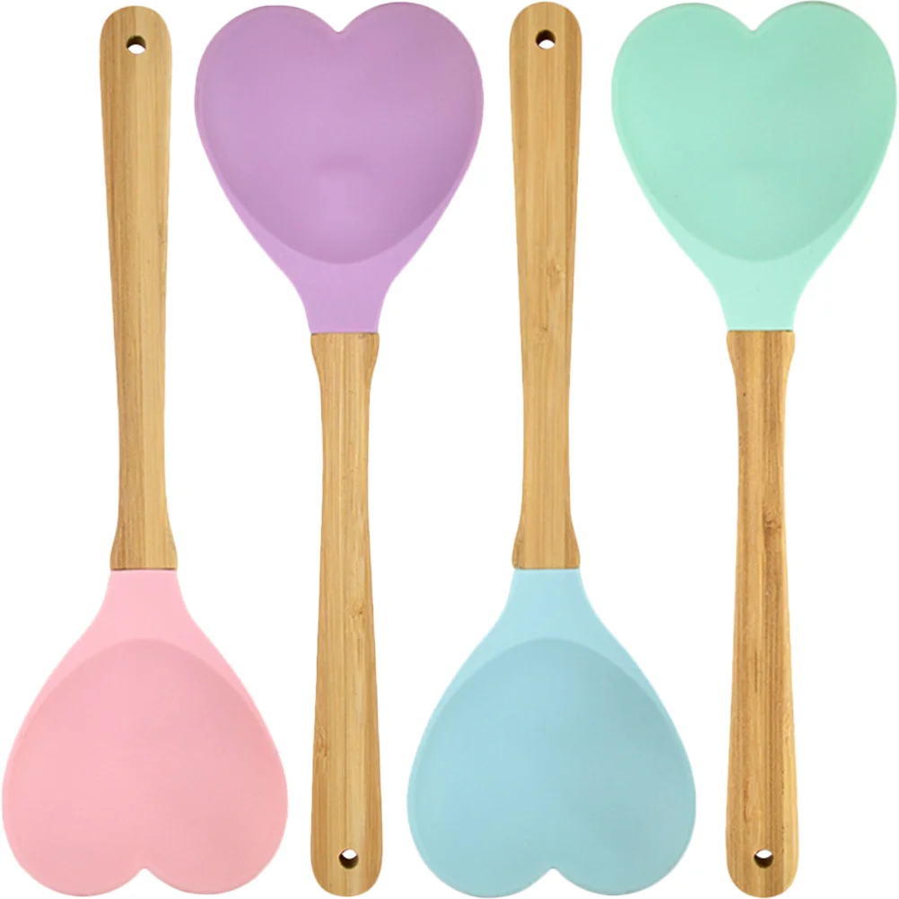 4 Pcs Heart Shaped Mixing Spoon Wooden Spatula Drinks Household Soup Garnish Non-stick Cooking Salad Pan
4 Pcs Heart Shaped Mixing Spoon Wooden Spatula Drinks Household Soup Garnish Non-stick Cooking Salad Pan