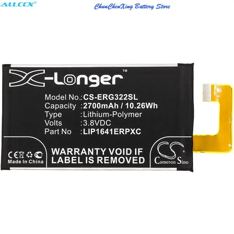 Аккумулятор Cameron Sino на 2700 мА · ч, LIP1641ERPC,LIP1641ERPXC для Sony G3212, G3221, G3223, G3226, Redwood DS, SM21, Xperia XA1 Ultra
Аккумулятор Cameron Sino на 2700 мА · ч, LIP1641ERPC,LIP1641ERPXC для Sony G3212, G3221, G3223, G3226, Redwood DS, SM21, Xperia XA1 Ultra