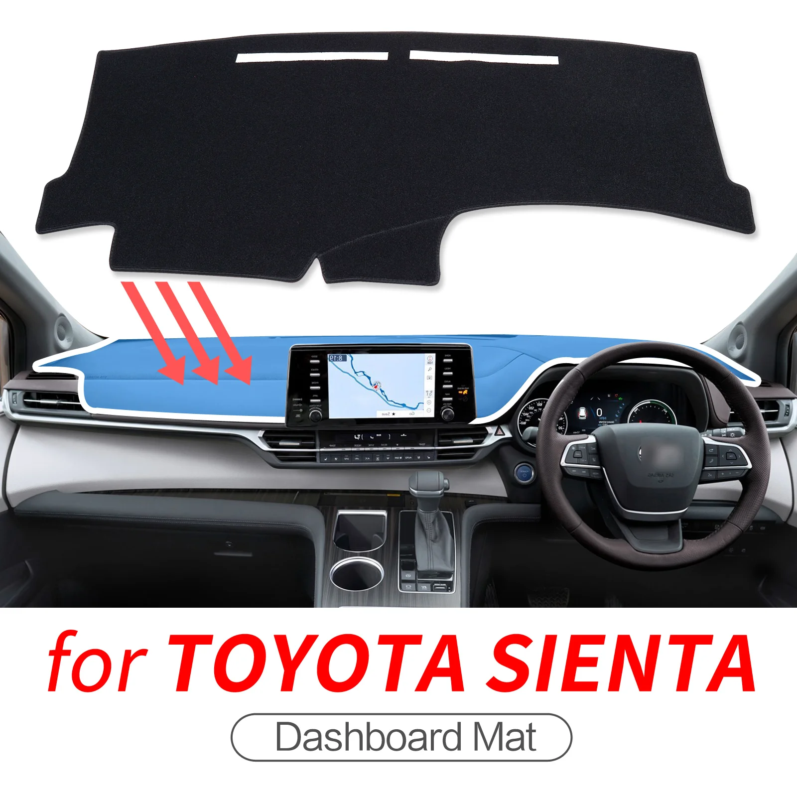 Для Toyota Sienta 2015 2016 2017 2018 2019 2020 2021 автомобильный коврик для приборной панели