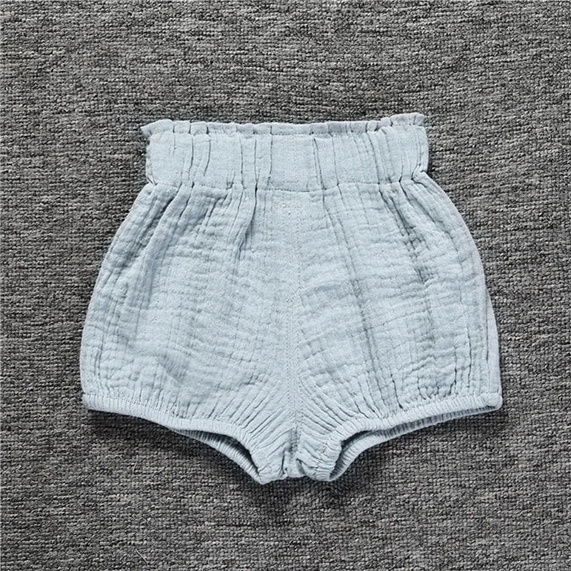 

От 0 до 5 лет Kawaii штанишки для новорожденных PP брюки, хлопковые льняные треугольные однотонные шорты в горошек для девочек, летние брюки для м...