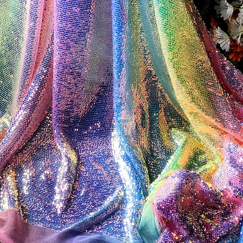 5MM Sequin Fish Scale Fabric Color Rainbow Distinctive Cloth Wedding Dress Sequin Fabric Sheets Party Table Decor Stage Cloth
5MM Sequin Fish Scale Fabric Color Rainbow Distinctive Cloth Wedding Dress Sequin Fabric Sheets Party Table Decor Stage Cloth