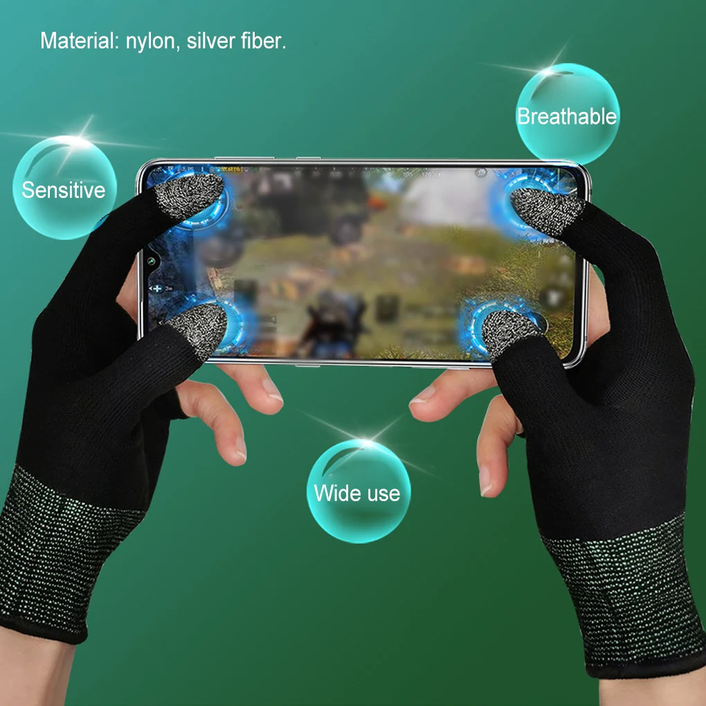 1 Pair Gaming Fingertips Sleeves 15pin Sweat-proof Controller Touch Screen Gloves Mobile Game Hand Cover Protectors
1 Pair Gaming Fingertips Sleeves 15pin Sweat-proof Controller Touch Screen Gloves Mobile Game Hand Cover Protectors