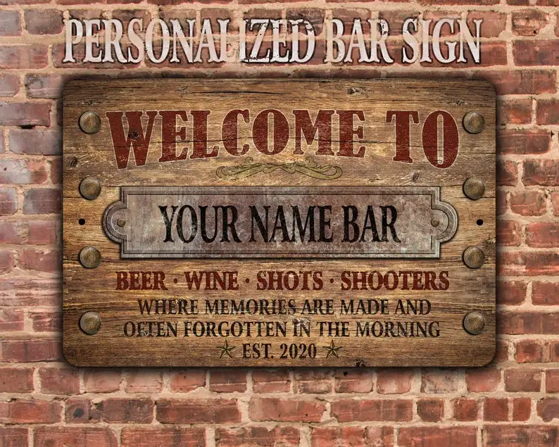 Custom Wood Appearance Metal Bar Sign Vintage Style Home Decoration Cafe Kitchen Pendant Wooden Board Vintage Decorative Board
Custom Wood Appearance Metal Bar Sign Vintage Style Home Decoration Cafe Kitchen Pendant Wooden Board Vintage Decorative Board