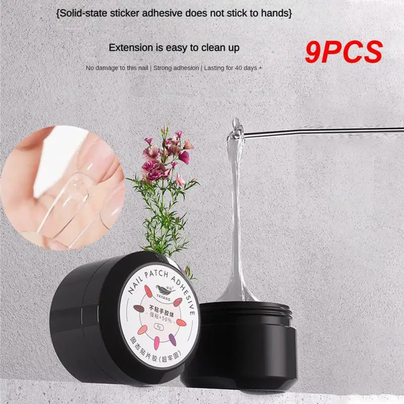 9PCS Nail Solid Glue Nail Art Strong Stickiness Transparent Non Stick To Hands Nails Accessories Adhesive Nail Patch Manicure
9PCS Nail Solid Glue Nail Art Strong Stickiness Transparent Non Stick To Hands Nails Accessories Adhesive Nail Patch Manicure