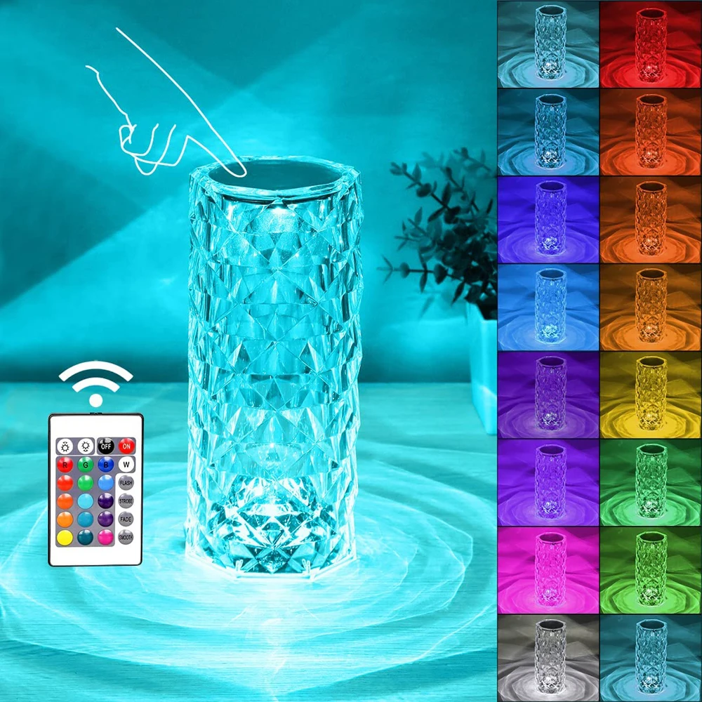 RGB Хрустальная настольная лампа роза проектор 3/16 цветов сенсорный Регулируемый Романтический Алмазный атмосферный светильник USB сенсорсве...
RGB Хрустальная настольная лампа роза проектор 3/16 цветов сенсорный Регулируемый Романтический Алмазный атмосферный светильник USB сенсорсве...