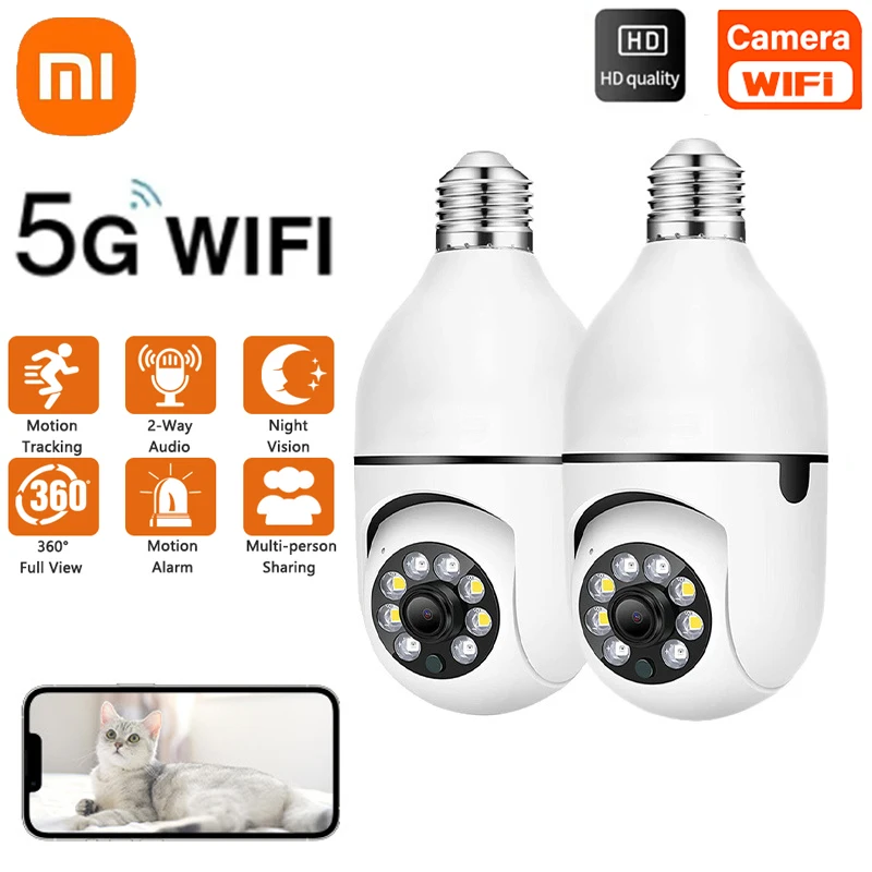 Xiaomi A6 Bulb Camera Wifi Surveillance Camera Indoor 1MP Full Color Night Vision Automatic Human Tracking Video Wireless Camera
Xiaomi A6 Bulb Camera Wifi Surveillance Camera Indoor 1MP Full Color Night Vision Automatic Human Tracking Video Wireless Camera
