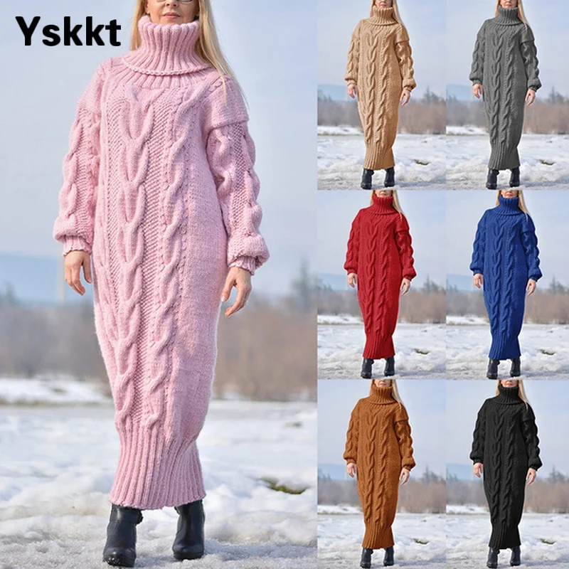 Bodycon Dress Turtleneck Women Lightweaight Knitted Sweater Dress Long Winter Warm Casual Knit Oversize Pullover Jumper Dresses
Bodycon Dress Turtleneck Women Lightweaight Knitted Sweater Dress Long Winter Warm Casual Knit Oversize Pullover Jumper Dresses