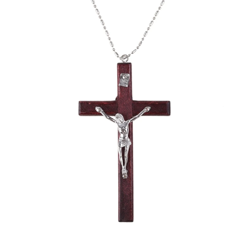 Wooden Religious Jesus Cross Necklace Christian Crucifix Pendent with Chain Jewelry Charm Gifts for Men
Wooden Religious Jesus Cross Necklace Christian Crucifix Pendent with Chain Jewelry Charm Gifts for Men