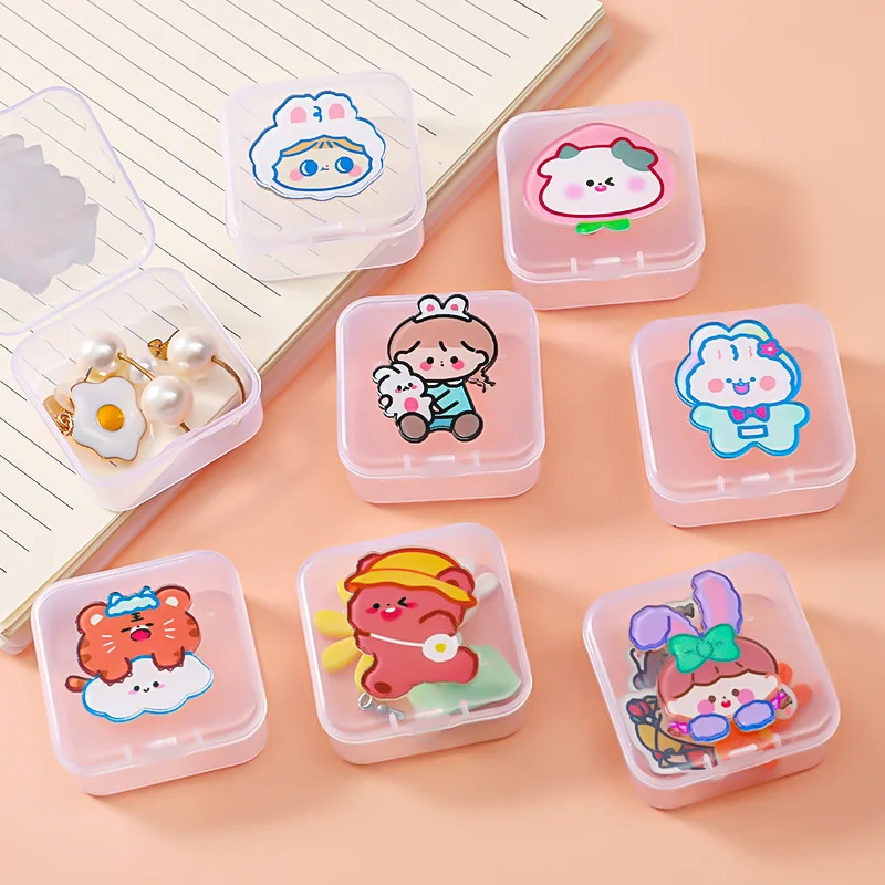 1pc Cartoon Mini Transparent Jewelry Boxes Simple Fresh Girl Ring Necklace Storage Box Cute Portable Pill Box Organizer
1pc Cartoon Mini Transparent Jewelry Boxes Simple Fresh Girl Ring Necklace Storage Box Cute Portable Pill Box Organizer