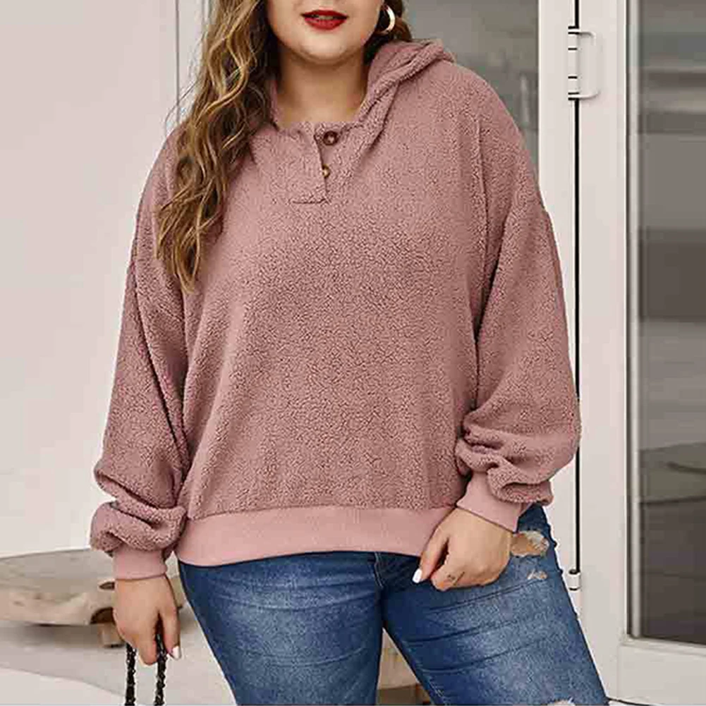 Women Plus Size Hoodied Fleece Coat Long Sleeve Tops Pullover Soild Color Loose Autumn Winter Hoodie Sweater XL -4XL
Women Plus Size Hoodied Fleece Coat Long Sleeve Tops Pullover Soild Color Loose Autumn Winter Hoodie Sweater XL -4XL