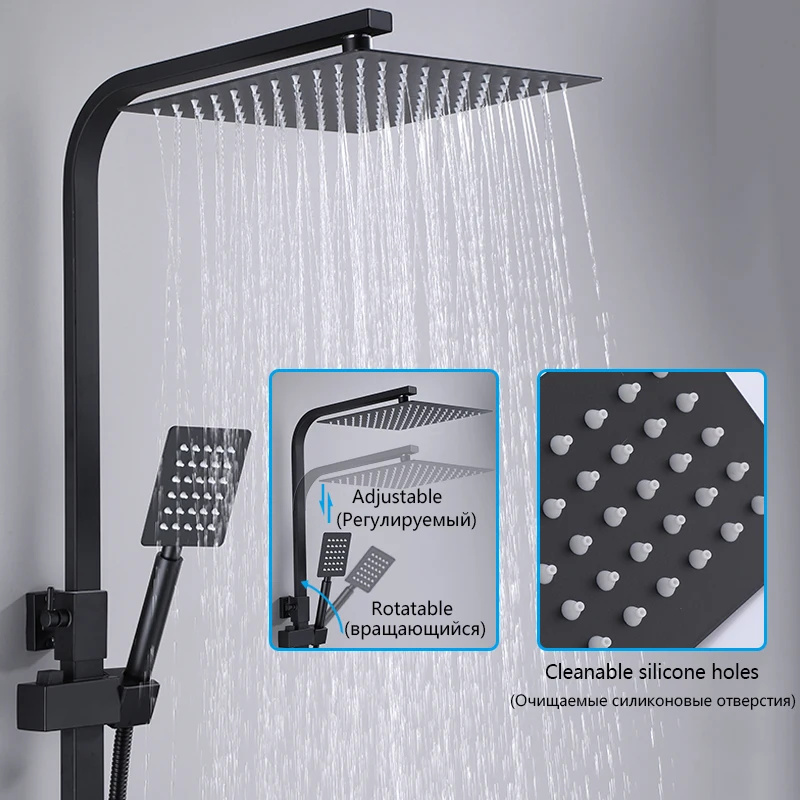 

Chrome Brass Shower Faucets Bathroom Shower Mixer Crane Bidet Faucet Rain Shower Set Shower Spray Shower Column