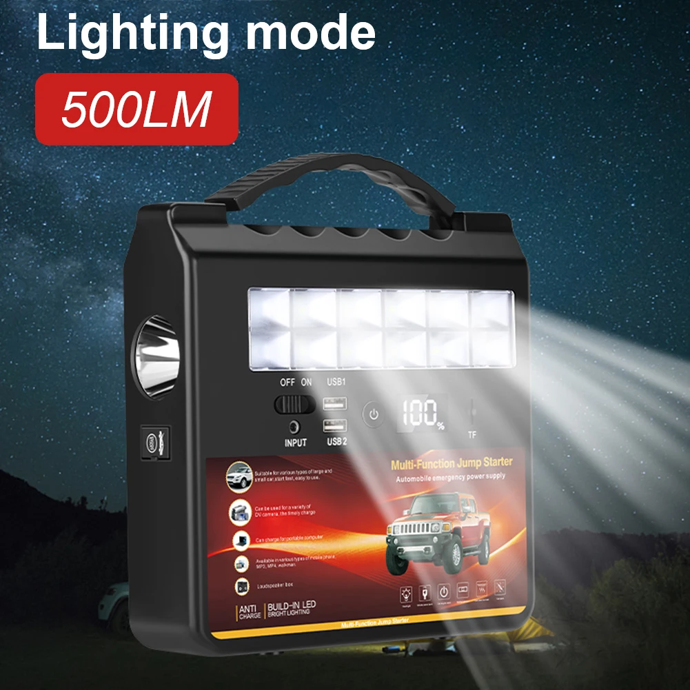 12V Car Jump Starter Portable Power Bank with Bluetooth-Compatible Speaker Emergency Flashlight Car Emergency Battery Booster
12V Car Jump Starter Portable Power Bank with Bluetooth-Compatible Speaker Emergency Flashlight Car Emergency Battery Booster