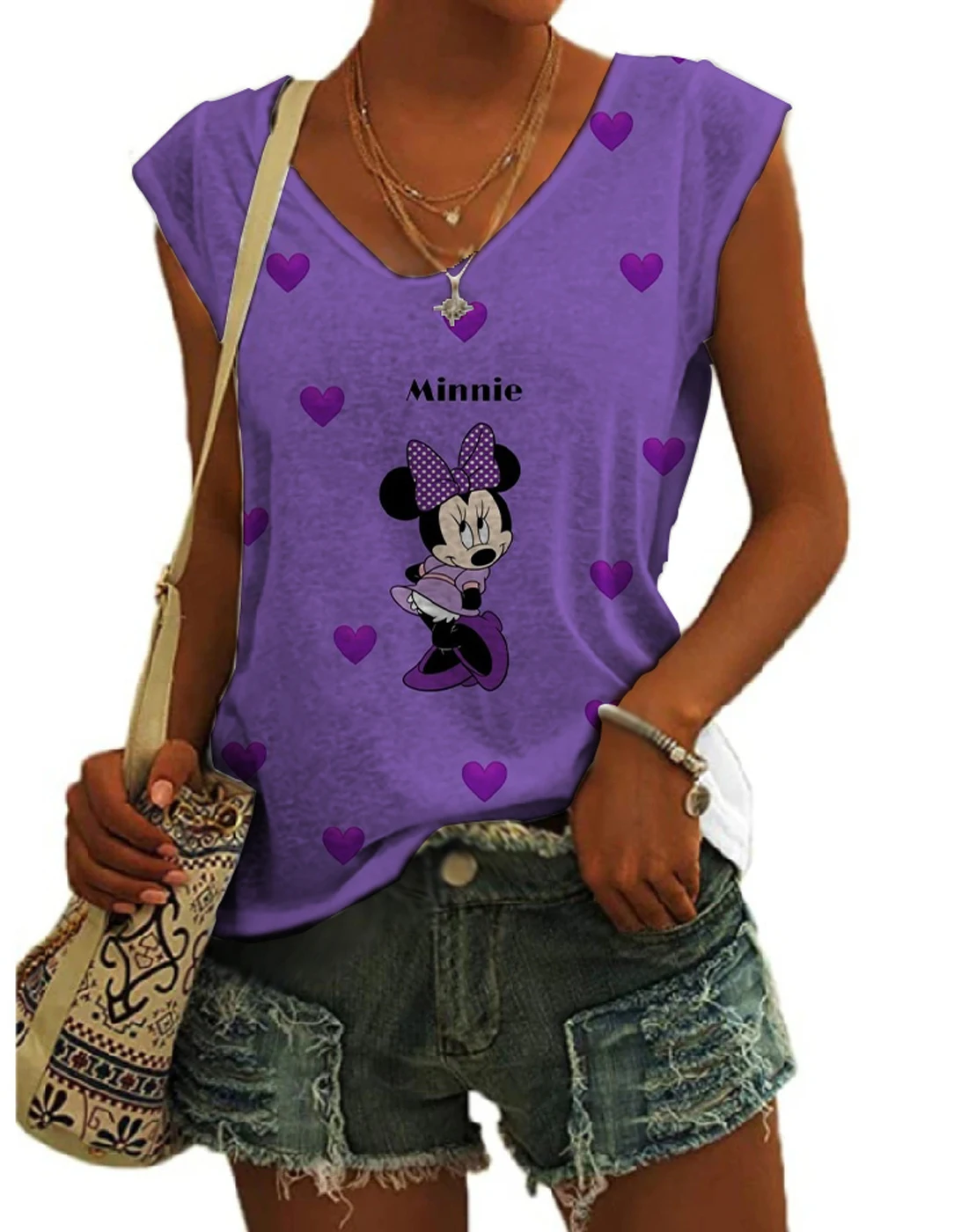 2023 Summer Hot Sale New Streetwear Women V Neck Fashion Pattern Sleeveless Tank Top Disney Mickey and Minnie Anime Print Y2K
2023 Summer Hot Sale New Streetwear Women V Neck Fashion Pattern Sleeveless Tank Top Disney Mickey and Minnie Anime Print Y2K