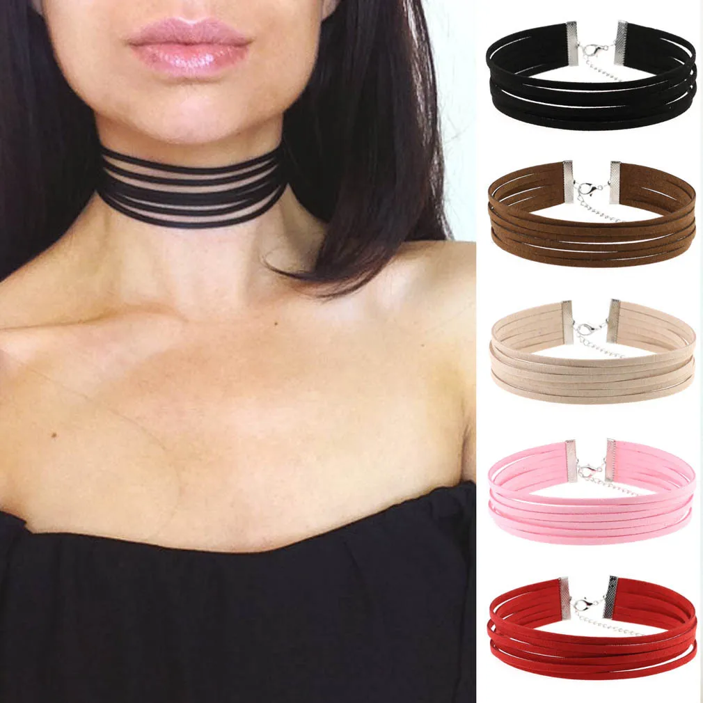 Sexy Multilayer Flannel Collar Necklace Gothic Ladies Velvet Metal Chain Choker For Women Party Jewelry Neck Popular Accessories
Sexy Multilayer Flannel Collar Necklace Gothic Ladies Velvet Metal Chain Choker For Women Party Jewelry Neck Popular Accessories